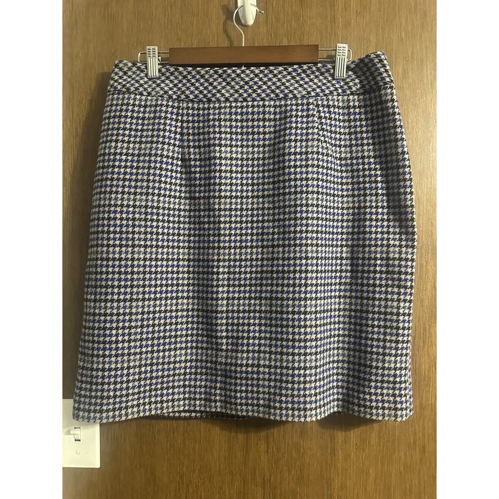 Chadwicks of Boston sz 12p skirt wool blend blue work wear business professional